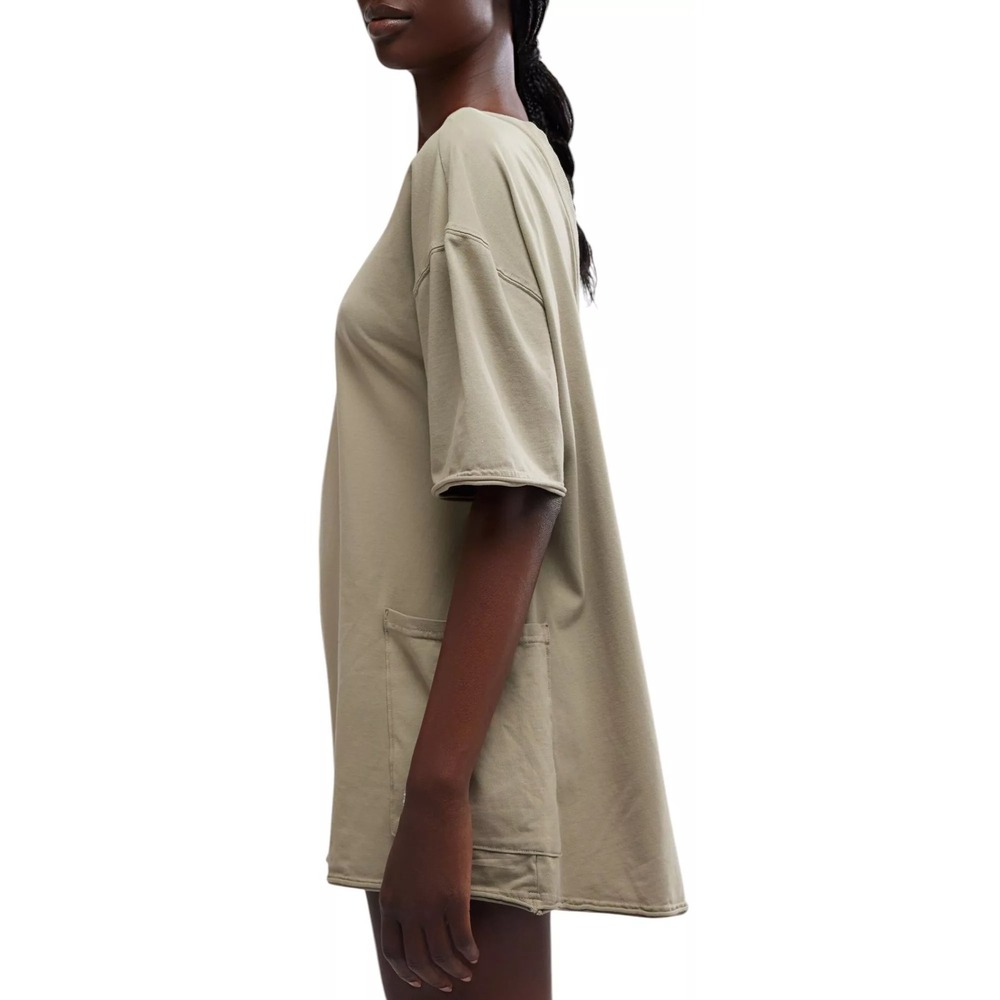 FP Movement Free People Hot Shot Tee Romper Sage Stone Olive Green Large NWT - Picture 3 of 9